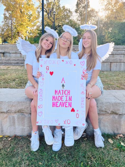 Little Sister Reveal Poster, Perfect Match Big Little Reveal, Match Made In Heaven Big Little, Big Little Reveal Poster, Pink Big Little Reveal, Big Little Sorority Themes, Big Little Ideas Sorority, Big Little Poster, Big Little Themes