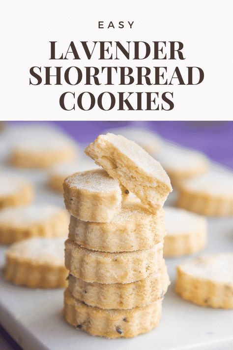 Lavender Shortbread Cookies Scottish Shortbread Cookies, Soft Chocolate Cookie, Lavender Shortbread Cookies, Lavender Shortbread, Superfood Breakfast, Lavender Recipes, Cooking Substitutions, Shortbread Cookie Recipe, Shortbread Recipes