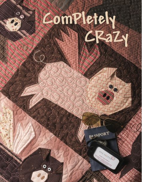 continually crazy: A watched pot never boils...that's just completely crazy! Pig Quilt, Cool Advent Calendars, Crazy Quilts Patterns, Quilt Pattern Book, Farm Quilt, Pigs Fly, Santa And His Reindeer, Scrap Quilt, Christmas Calendar