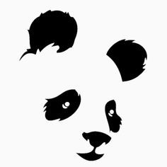 Silhouette Arte, Silhouette Animals, Panda Head, Animal Stencil, Nursery Mural, Silhouette Wall Art, Silhouette Stencil, Silhouette Portrait, Silhouette Art