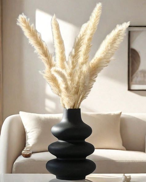 Affordable neutral home decor Comment SHOP below to receive a DM with the link to shop this post on my LTK ⬇ https://liketk.it/4STk4 #ltkhome Take a look at this beautiful home decor you can get for under $20. #neutralhomedecor #affordable #modernhomedecor Centerpieces Living Room, Desk Vase, Vase Pampas, Living Room Centerpiece, Pampas Grass Vase, Dried Flower Vase, Bubble Vase, Vase Modern, Table Office