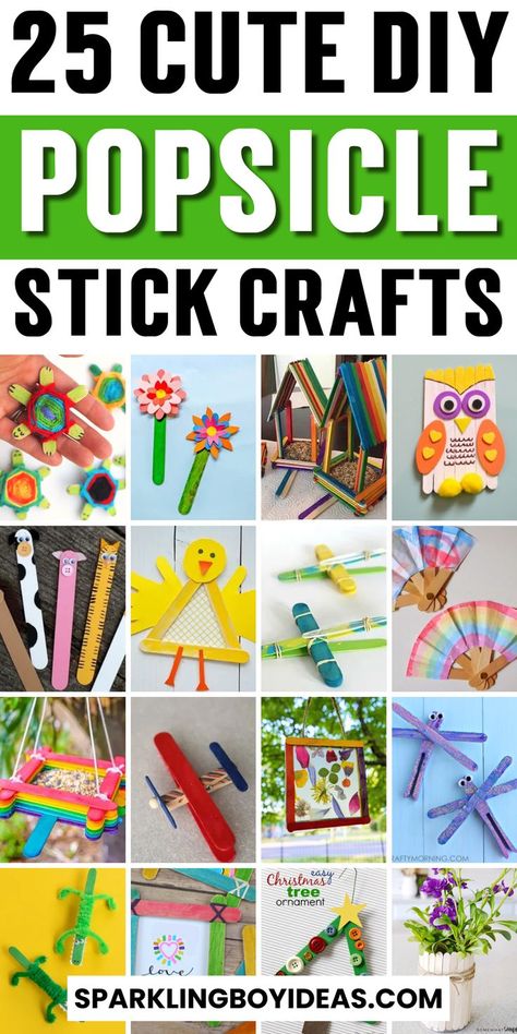 Looking for some fun DIY popsicle stick crafts? Look no further! Popsicle stick crafts are perfect for kids, adults, and everyone in between. Whether you want to make popsicle stick picture frames or popsicle stick birdhouses, popsicle stick ornaments to popsicle stick jewelry, there are so many options to choose from. Create popsicle stick houses, Popsicle stick puppets, and more that are perfect for entertaining the little ones. The possibilities are endless with popsicle stick crafts! Stick Crafts For Adults, Popsicle Stick Birdhouse, Lolly Stick Craft, Stick Crafts For Kids, Pop Stick Craft, Popsicle Stick Picture Frame, Popsicle Stick Crafts For Adults, Craft Stick Projects, Popsicle Stick Ornaments