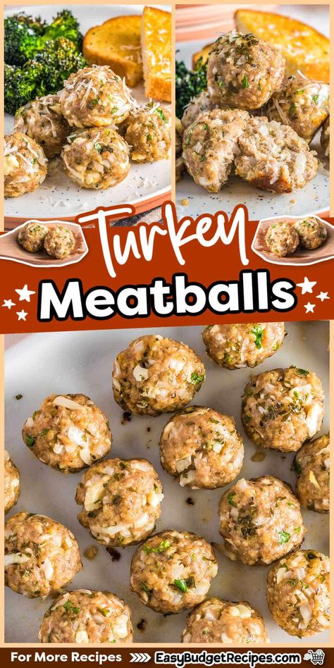 Ground Turkey Meatballs are a healthy and delicious alternative to traditional beef meatballs. They’re low in fat and calories and are a good protein source.  via @easybudgetrecipes Ground Turkey Balls, Recipes Using Ground Turkey, Reheat Turkey, Turkey Balls, Turkey Meatballs Recipe, Turkey Meatballs Healthy, Ground Turkey Meatballs, Good Protein, Thawing Turkey