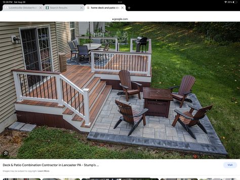 Small Deck Patio, Small Backyard Decks, Deck Remodel, Deck And Patio, Patio Layout, Patio Deck Designs, Deck Designs Backyard, Backyard Renovations, Backyard Spaces