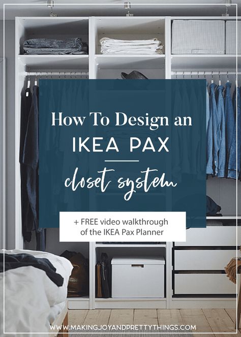 Today I’m sharing all about the IKEA Pax Wardrobes! I’m going to show you how to use the IKEA Pax Planner (aka how to customize IKEA Pax) including a free video walkthrough of the process. The IKEA Pax system is a beautiful budget-friendly alternative to a custom closet. I’m sharing all my tips and tricks for customizing your IKEA Pax Closet, designing your IKEA Pax system, and how to use IKEA Pax Planner. #ikea #pax #paxcloset #ikeapax #paxplanner Pax Closet System, Closet Planner, Ikea Pax System, Pax Planner, Ikea Pax Closet, Pax Closet, Closet Redo, Pax System, Ikea Wardrobe