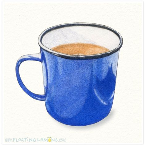 Mug Watercolor Painting, Coffee Mug Watercolor, Pot Sketch, Watercolour Cards, Pencil Drawing Images, Tea Illustration, Random Objects, Cell Cover, Coffee Drawing