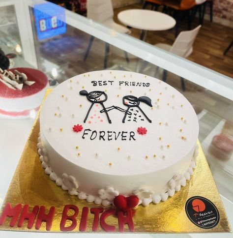 Bff Cake Ideas Best Friends, Friendship Cake Design Friends, Bff Birthday Cake, Cake For Best Friend, Friendship Birthday Wishes, Best Friend Cake, Friendship Cake, Friends Birthday Cake, Friends Cake