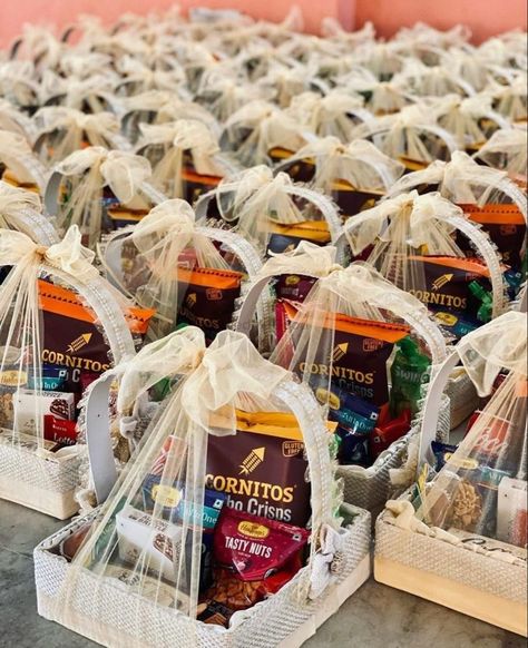 Room Hampers For Wedding Guests, Gift Hampers For Wedding Guests, Welcome Hampers For Wedding Guests, Wedding Hampers For Guests Basket Ideas, Dua E Khair Baskets, Wedding Card Hamper Basket Ideas, Indian Gift Hampers, Room Hampers For Weddings, Return Gift Hamper Ideas