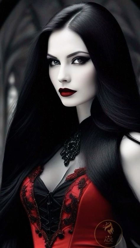 Gothic Models Dark Beauty, Vampire Dress Aesthetic, Gothic Vampire Women, Beautiful Vampire Woman, Goth Poses, Lady Vampire, Vampire Woman, Ancient Vampire, Girl Vampire