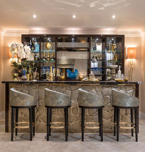 Home Bar Designs Luxury, Modern Home Bar Designs, Home Lounge Room Bar, Bar Lounge Design, Bar Counter Design, Home Bar Areas, Home Bar Rooms, Modern Home Bar, Bar Unit