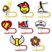 Softball Accessories, Key Decorations, Straw Covers, Straw Cover, Cup Accessories, 40 Oz Tumbler, Drinking Straw, Drink Straw, Flexible Design