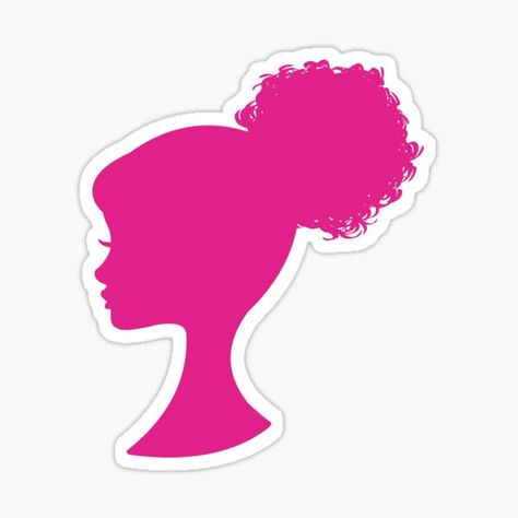 Barbie Silhouette Nails, Afro Barbie Silhouette, Black Barbie Clipart, Black Barbie Images, Black Barbie Png Image, Barbie Silhouette, Barbie Logo, Afro Puff, Black Barbie