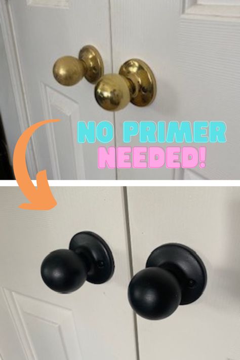 Spray Paint Doorknobs, How To Paint Door Knobs, Painting Door Handles, Painting Fixtures, Painting Door Knobs, Painted Door Knobs, Spray Paint Door Knobs, Matte Black Door Knobs, Spray Painting Door Knobs