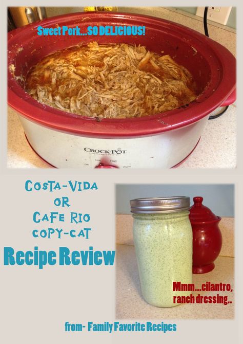 Recipe Review- Costa Vida (Cafe Rio) Sweet Pork Salad » Everyday Creative Copycat Costa Vida Sweet Pork, Sweet Pulled Pork Costa Vida, Costa Vida Pulled Pork, Sweet Pork Salad Costa Vida, Sweet Pork Costa Vida Crock Pot, Sweet Pork Costa Vida, Costa Vida Sweet Pork Recipe, Cafe Rio Sweet Pork Salad, Sweet Pork Salad