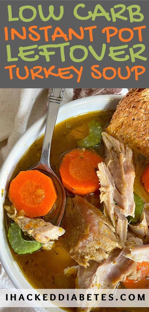 Low Carb Turkey Soup Ground Turkey Soup Keto, Keto Turkey Soup Recipes, Low Carb Turkey Soup Recipes, Bariatric Thanksgiving Recipes, Low Carb Turkey Soup, Low Carb Turkey Recipes, Keto Turkey Soup Low Carb, Ground Turkey Vegetable Soup Instant Pot, Keto Turkey Soup