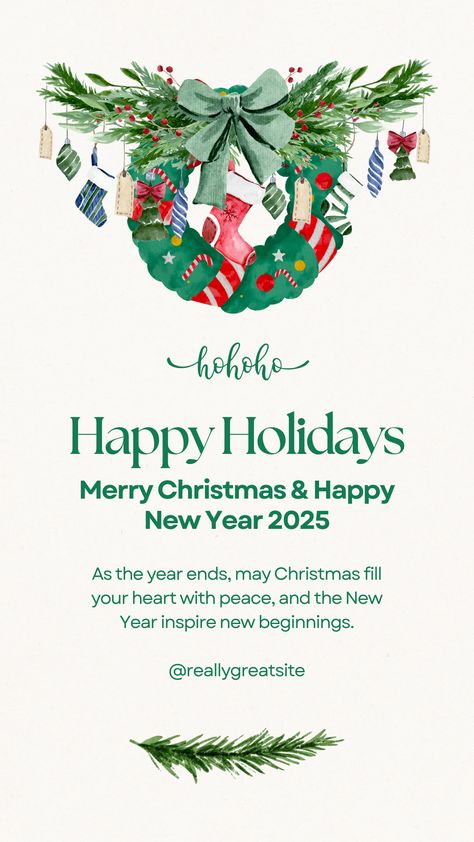 Ring in the holidays with our Green and Beige Watercolor Christmas & New Year Greeting! 🥂🌟 Add a splash of festive charm to your Instagram Story and share your warm wishes for both Christmas and the upcoming year. Let’s spread joy and good vibes together! Beige Watercolor, New Year Greeting, Watercolor Christmas, New Year Greetings, Instagram Story Template, Merry Christmas And Happy New Year, Story Template, Christmas Watercolor, New Beginnings