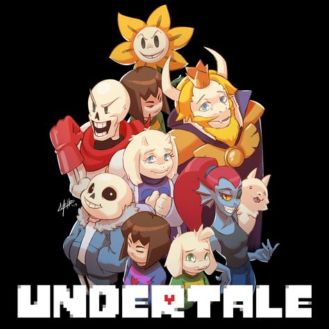 Undertale Group Picture, Undertale Official Art, Undertail Fanart, Undertale Poster, Undertale Logo, Undertale Fan Art, Undertale Background, Video Game Organization, Happy Birthday Bro