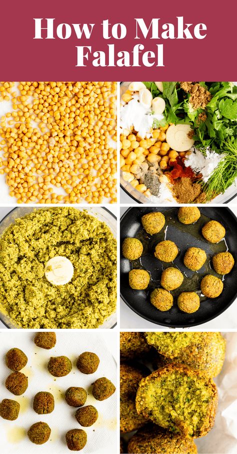 How to Make Falafel - Fit Foodie Finds Homemade Falafel Recipe, Make Falafel, Homemade Falafel, Falafel Mix, How To Make Falafel, Fit Foodie Finds, Pita Sandwiches, Falafel Recipe, Cucumber Tomato Salad