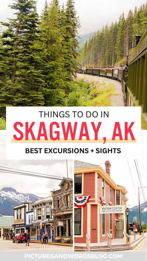 Here are the best things to do in Skagway on your Alaskan cruise! This travel guide includes all the things to experience when you spend the day in the Skagway Alaska cruise port. Find out the best Skagway excursions, attractions, and more. Seward Alaska Things To Do In, Skagway Alaska Cruise Port, Alaskan Cruise Excursions, Best Alaskan Cruise, Alaska Cruise Excursions, Alaska Travel Cruise, Alaska Travel Guide, Vancouver Vacation, Alaska Cruise Ports