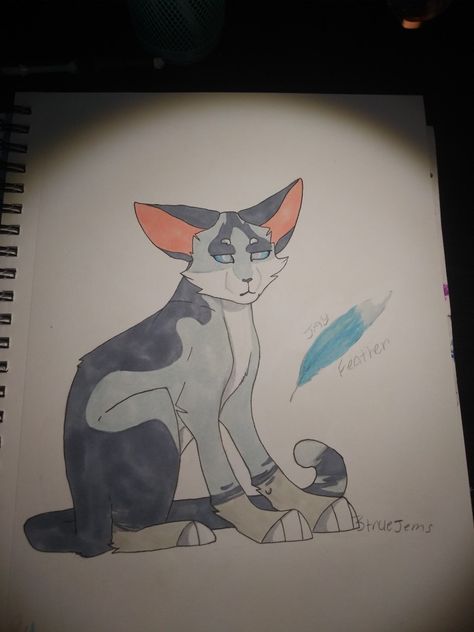 Just started the third serie of warrior cats not to long ago and jayfeather is my favorite so far Warrior Cats, Cat Art, My Favorite, Humanoid Sketch, Art