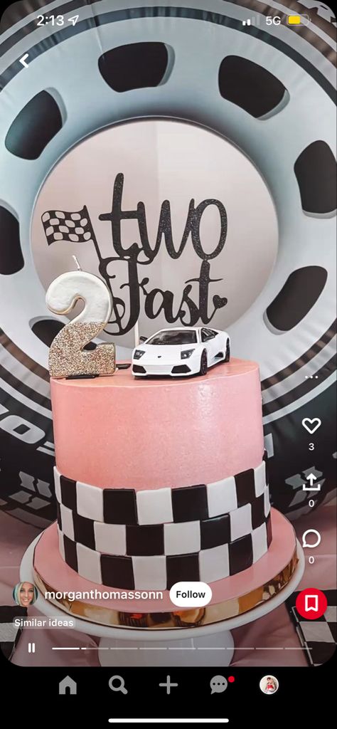 Pink Race Car Cake, Growing Up 2 Fast Birthday Theme Girl, 2 Fast 2 Furious Birthday Party Cake, Two Fast Two Furious Birthday Cake, 2 Fast Birthday Party Girl, Two Fast Two Furious Birthday Girl, 2 Fast 2 Furious Birthday Cake, Girls Race Car Birthday Party, 2 Fast 2 Furious Birthday Party Girl