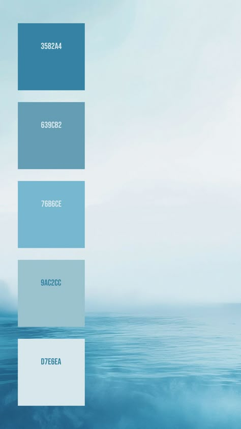 Colors:
3582A4
639CB2
76B6CE
9AC2CC
D7E6EA Symmetrical Balance, Cloudy Sky, Natural Environment, The Horizon, Shades Of Blue, Subjects, The Sky, The Natural, Color Palette