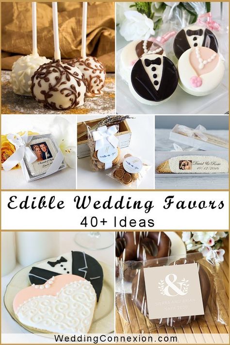 Your guide to 40+ Edible Wedding Favor Ideas That your Guests Will Love | WeddingConnexion.com #EdibleWeddingFavorGuide #40+WeddingFavorsEdible #WeddingFavorIdeas Wedding Favors Food Ideas, Edible Wedding Favors For Guests, Wedding Dessert Favors, Food Wedding Favors, Elegant Wedding Ideas, Fairy Woodland, Dinner Mints, Edible Favors, Wedding Favor Ideas