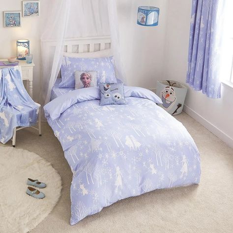 Belles Bedroom, Frozen Girls Bedroom, Frozen Inspired Bedroom, Frozen Theme Room, Frozen Girls Room, Frozen Bedding, Frozen Themed Bedroom, Boy And Girl Shared Bedroom, Girls Bedroom Themes