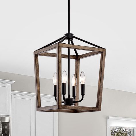 Modern and contemporary. Indoor. Note this product requires a professionally licensed electrician for installation. Home Accessories Inc 4-Light Black Modern/Contemporary Dry Rated Chandelier | HM241/4BXI Entry Light Fixture, Wood And Metal Chandelier, Entryway Light Fixtures, Entryway Chandelier, Foyer Lighting Fixtures, Stairwell Lighting, Entrance Lighting, Stairway Lighting, Entry Lighting