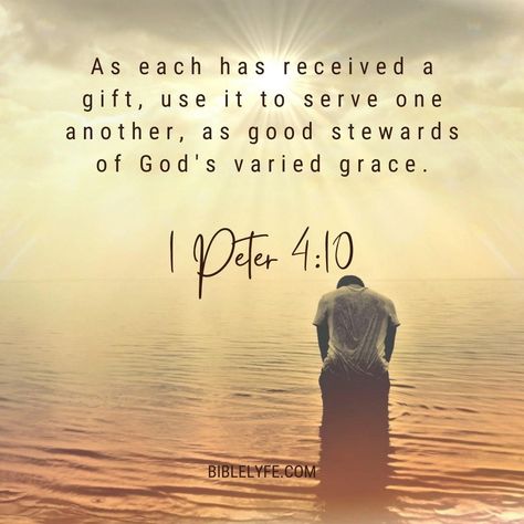 Jesus Verses, 1 Peter 4 10, Gifts Of The Holy Spirit, Popular Bible Verses, Gifts Of The Spirit, 1 Peter 4, God's Voice, Christmas Bible Verses, Christmas Bible