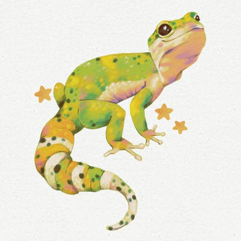 Just a cute little gecko 🦎 #geckolove #geckogram #cutegecko #geckoart #lizardlover #lizardart #natureart #illustrationartists #illustration #illustrator #illustragram #artistsoninstagram #natureillustration Leopard Gecko Illustration, Cute Gecko Art, Cute Gecko Drawing, Leopard Gecko Drawing, Gecko Aesthetic, Gecko Painting, Gecko Illustration, Gecko Drawing, Lizard Illustration