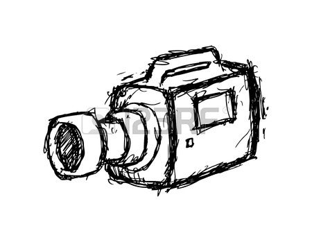 hand drawn video camera Stock Vector Video Camera Tattoo, Video Camera Drawing, Video Camera Illustration, Drawing Of Camera, Camera Drawing Art, Hand Drawing Video, Camera Doodle, Twin Paranormal, Camera Vector