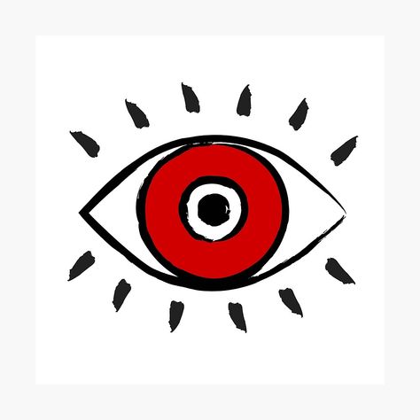 "Red Evil Eye" Sticker for Sale by ebo-tshirt | Redbubble Red Evil Eye Tattoo, Evil Eye Sticker, Eye Minimalist, Eye Magic, Red Evil Eye, Evil Eye Tattoo, Evil Eye Design, Eye Eye, Eye Symbol