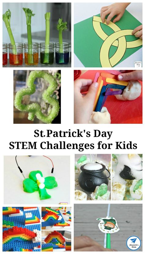 St Patrick's Day STEM Challenges for Kids - JDaniel4s Mom March Stem Activities For Preschool, St Patricks Day Crafts For Kids Preschool Science Experiments, St Patricks Stem Activities For Kids, St Patrick’s Day Steam Activity, St Patricks Day Stem Activities Elementary, St Patrick’s Day Activities For 5th Graders, 2nd Grade St Patricks Day Craft, St Patrick’s Day Science Activities, St Patrick’s Day Stem Preschool