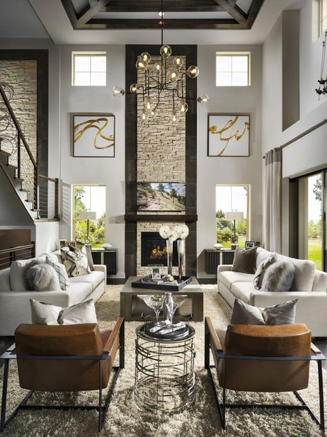 High Ceiling Living Room, Mixing Metals, A Living Room, Luxury Decor, Interior Design Tips, Living Room Inspiration, Luxury Living Room, Best Interior, Living Room Interior