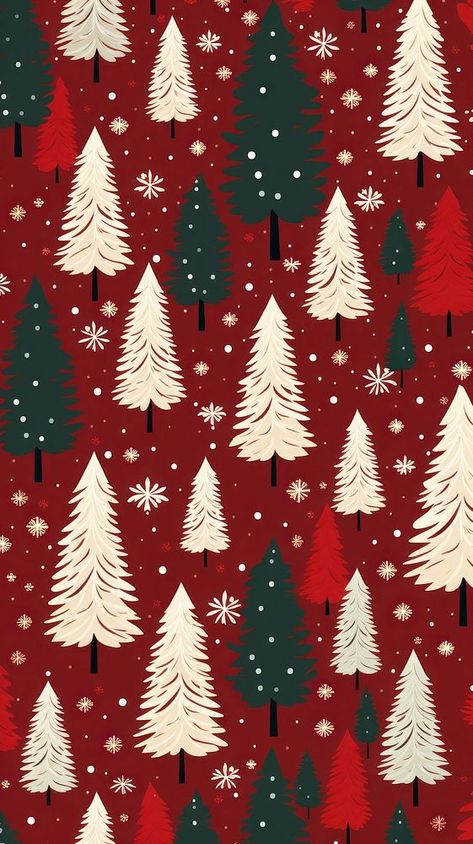 Christmas backgrounds pattern tree | premium image by rawpixel.com Pattern Christmas Wallpaper, Christmas Wallpaper Iphone Vintage, White Christmas Wallpaper, Vintage Christmas Wallpaper, My Iphone Wallpaper, Aesthetic Mobile Wallpaper, Vintage Christmas Aesthetic, Christmas Pattern Background, Christmas Phone Backgrounds