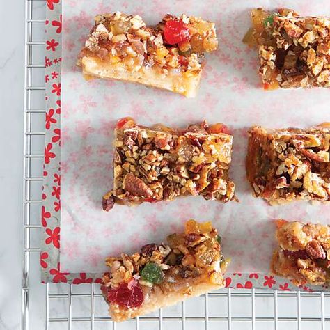 Fruitcake Bars, Classic Christmas Treats, Pineapple Syrup, Paula Dean, Fruit Cookies, Candied Fruit, Bar Recipe, Gf Desserts, Christmas Treat