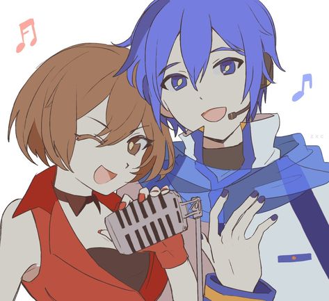 Kaito And Meiko Matching Pfps, Meiko And Kaito Matching Pfp, Kaimei Fanart, Kaito Matching Pfp, Kaimei Vocaloid, Meiko X Kaito, Kaito And Meiko, Meiko And Kaito, Kaito X Meiko