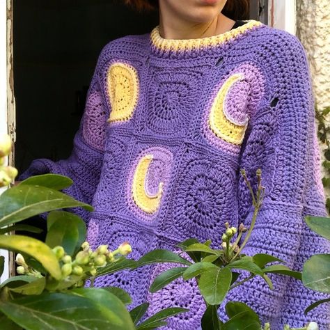 Crochet Moon, Moon Crochet, Crochet Jumper Pattern, Crochet Jumper, Crochet Bolero, Diy Vetement, Crochet Tops Free Patterns, Crochet Clothes For Women, Crochet Inspo