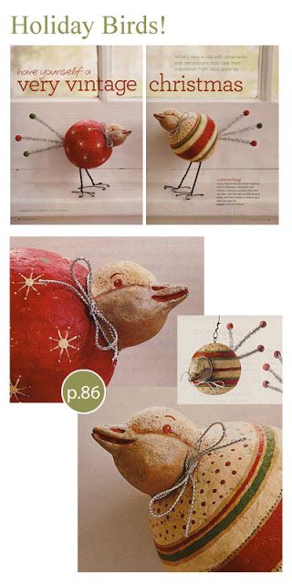 Christmas Riddles, Snowmen Ornaments, Holiday Birds, Bird Christmas Ornaments, Johanna Parker, Paper Mache Clay, Christmas Craft Projects, Paper Mache Sculpture, Merry Christmas Everyone