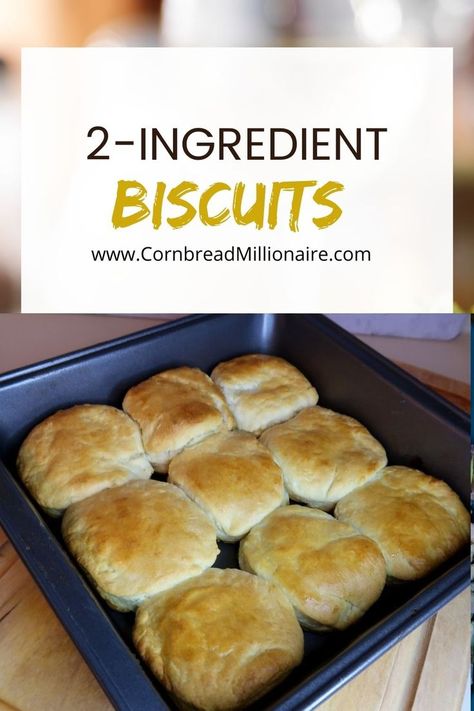 Two Ingredients Biscuits, Buiscits Recipes Quick, Kodiak Biscuits, Homemade Pillsbury Biscuits, 2 Biscuit Recipe, Biscuits For Two Recipe, Quick And Easy Biscuits 3 Ingredients, 2 Ingredient Biscuits Easy Recipes, 2 Ingredient Biscuit Recipe