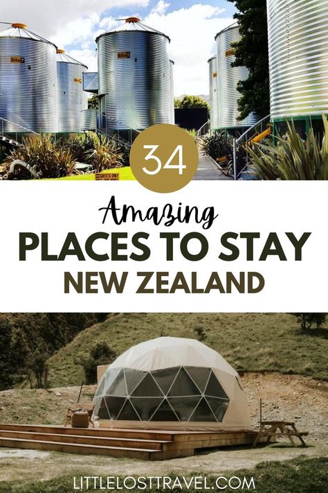 Planning a trip to New Zealand? Check out this ultimate guide to the best places to stay from budget-friendly accommodation to quirky places to stay and luxury hotels. Whether you're a backpacker or luxury traveller there's a place for everyone. They're sustainable too! Check them out. cheap accommodation in New Zealand | places to stay in New Zealand | budget accommodation in New Zealand | Luxury hotels in New Zealand Marlborough Sounds New Zealand, Te Anau New Zealand, New Zealand Accommodation, South New Zealand, Napier New Zealand, Marlborough New Zealand, Trip To New Zealand, Nelson New Zealand, Dunedin New Zealand