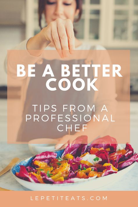 If you want to be a better cook, follow these tips from a professional chef to elevate your dishes, streamline your process and become more confident. #kitchentips #homecooking #tips #knifeskills #chefs Top Chef Recipes, Becoming A Chef, Become More Confident, Beef Sandwiches, Culinary Techniques, Cooking Tips And Tricks, Baking Basics, Chef Inspiration, Eat Seasonal