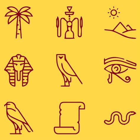 Ancient Egypt Graphic Design, Egypt Pattern Design, Egypt Graphic Design, Egypt Logo Design, Egyption Symbol, Ancient Egypt Illustration, Ancient Egypt Symbols, Egypt Moodboard, Ancient Egypt Design