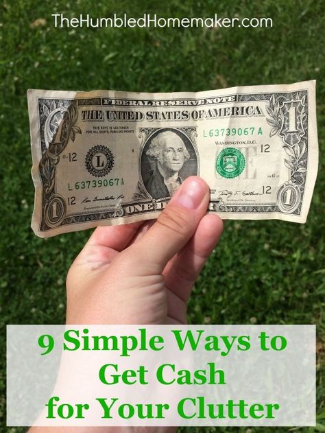 Simplify your life and improve your budget by using these strategies to get cash for your clutter! Teaching Kids Money Management, Kids Money, Get Out Of Debt, One Dollar, Dollar Bill, Money Matters, Ways To Save Money, Ways To Save, Money Tips