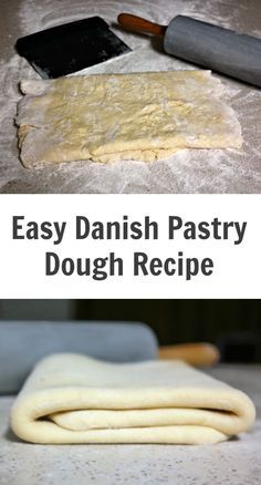 Danish Dough Recipe, Pastry Danish, Easy Danish, Danish Pastry Dough, Pastry Dough Recipe, Cheese Danish Recipe, Danish Dough, Easy Puff Pastry, Pastry Recipe