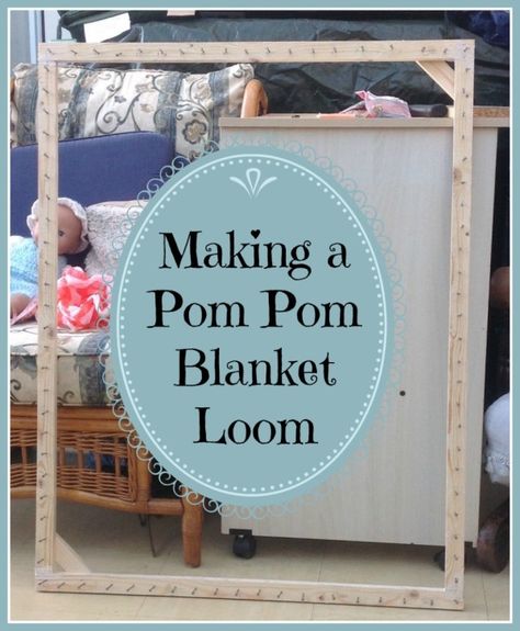 This is a guide about making a pom pom blanket loom. A pom pom blanket is much easier to make if you have a loom for it. Knitting Loom Projects, Pom Pom Baby Blanket, Crochet Hacks, Loom Blanket, Bobble Blanket, Knitted Stitches, Knitting Projects Blanket, Loom Board, Pom Pom Baby