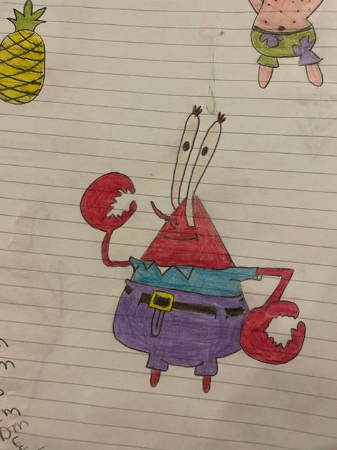 Mister Crab Drawing Spongebob Mr Krabs Painting, Spongebob's House Drawing, Are You Feeling It Now Mr Krabs Painting, Graffiti Characters Spongebob, Crusty Crab Spongebob Drawing, Spongebob Drawing, Spongebob Drawings, Crab, Drawings