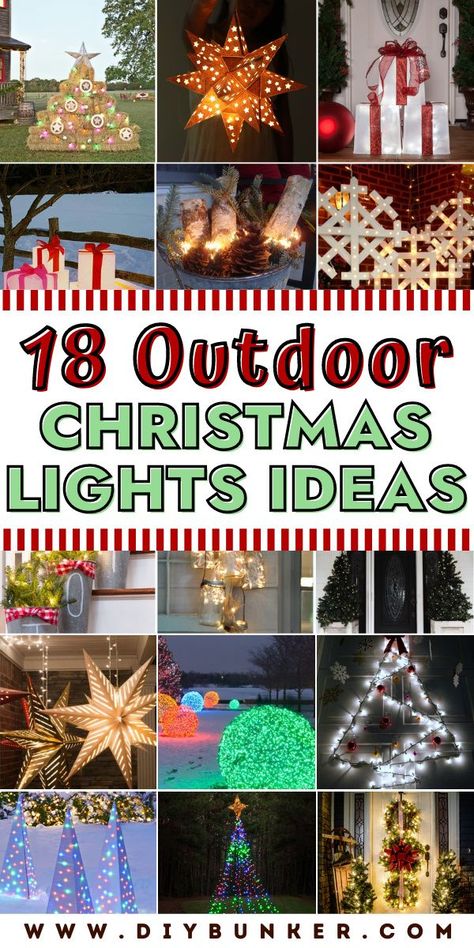 Christmas Lights Ideas | These xmas decor ideas are such a great way to light your home for Christmas. Many of these are DIY Christmas decorations and will have your neighbors wondering where you got such great xmas decor! #christmas #diychristmas #christmasdeocr #xmas #xmasdecor Christmas Light Decor Ideas, Light Decor Ideas, Christmas Light Decor, Campground Activities, Christmas Lights Aesthetic, Snow Ideas, Christmas Lights Outside, Outside Christmas Decorations, Diy Christmas Lights