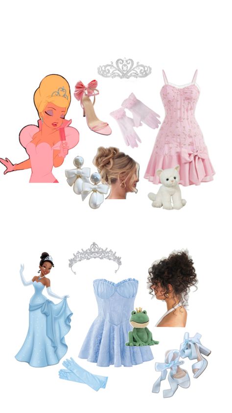 Halloween costumes, Duo costumes Tiana And Lottie, Cute Easy Halloween Costumes, Halloween Costumes Duo, Tiana Costume, Tiana Disney, Duo Costumes, Princess Halloween Costume, Pretty Halloween Costumes, Duo Halloween Costumes